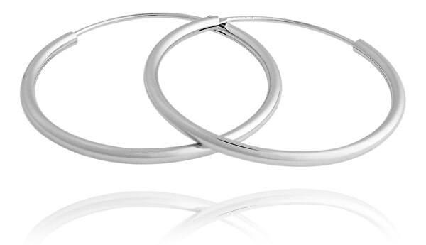 Időtlen ezüst kerek fülbevalók SVLE0208XD500