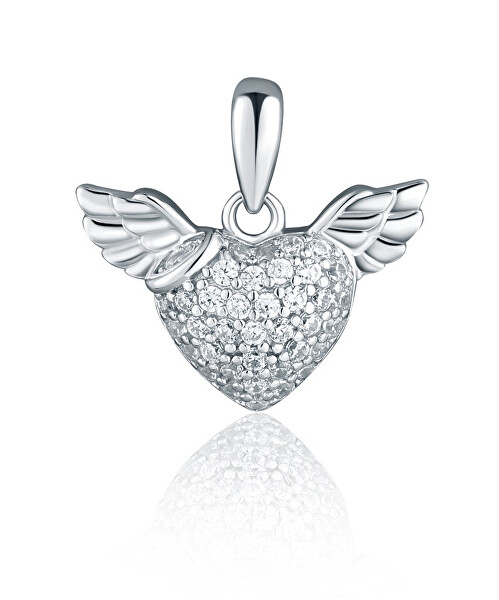 Pandantiv popular din argint Inimă cu aripi SVLP1142X61BI00
