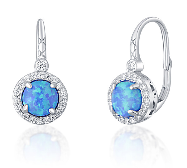 Incantevoli orecchini in argento con opali azzurri SVLE0412SH2O200