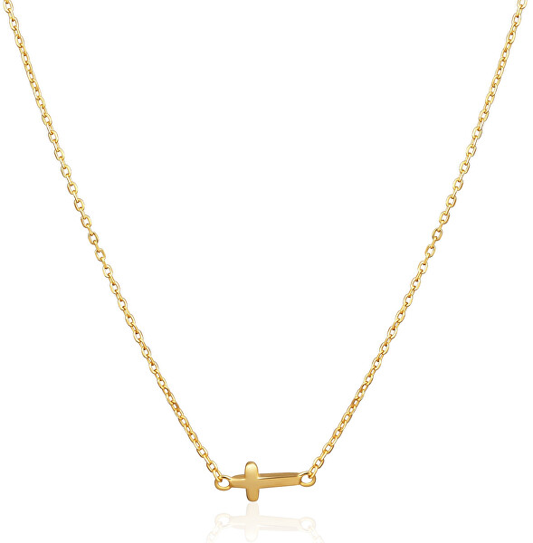 Pozlátený náhrdelník s krížikom SVLN0450XH2GO45