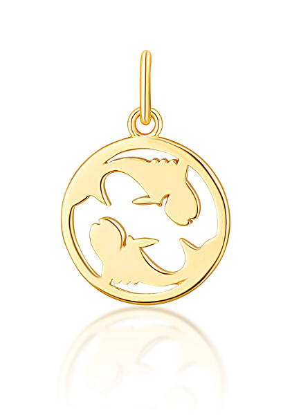 Pandantiv placat cu aur cu simbolul Pești SVLP1080X61GORY