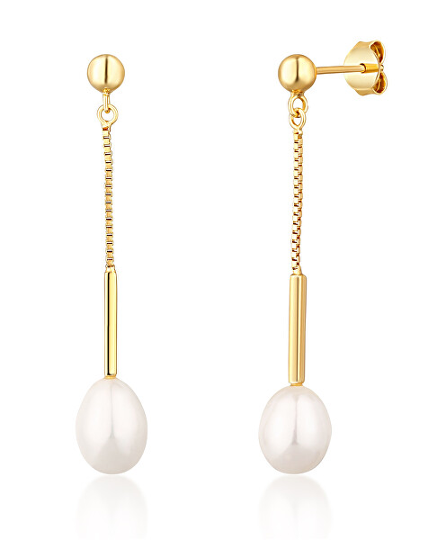 Affascinanti orecchini placcati in oro con perla SVLE0562SD2GP00