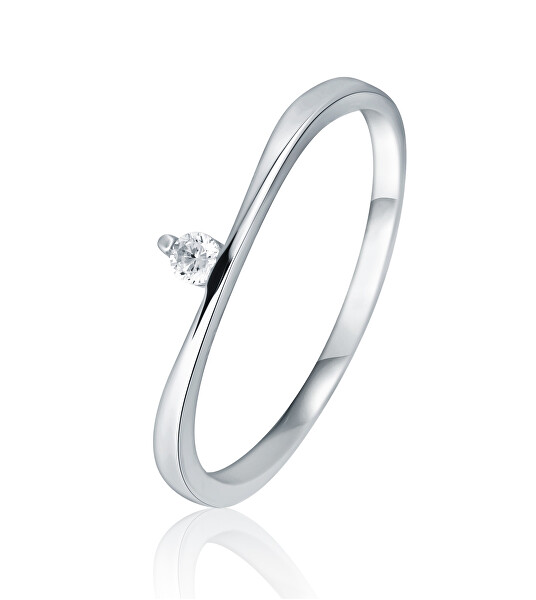 Splendido anello in argento con zircone trasparente SVLR0910X75BI
