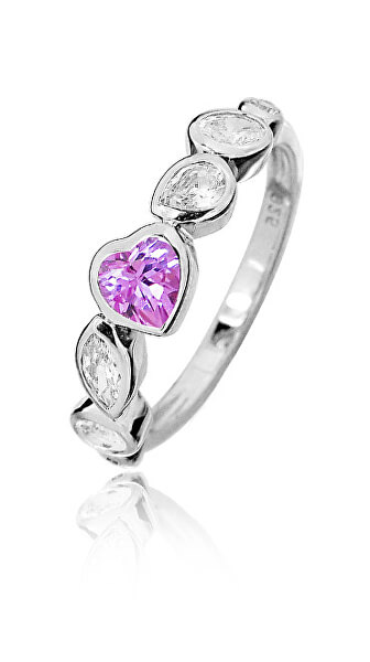 Romantický strieborný prsteň so zirkónmi SVLR0148SH8R2