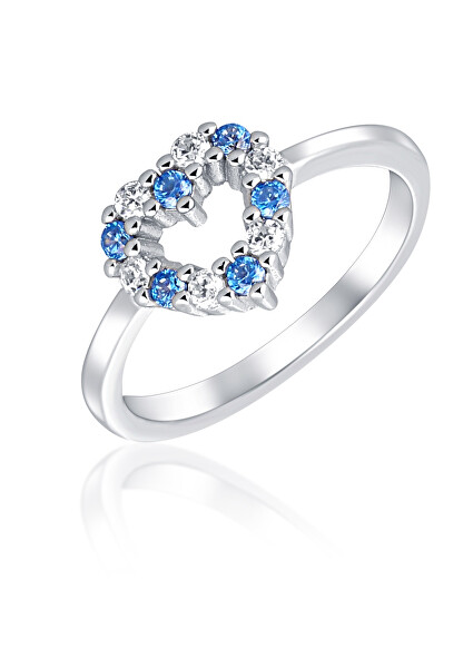 Romantický strieborný prsteň so zirkónmi SVLR0434SH2BM