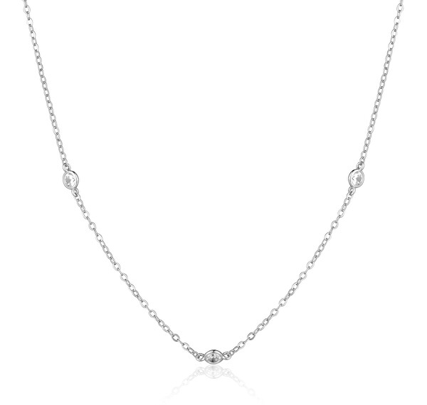 Collana elegante in argento con zirconi SVLN0558XK5BI45