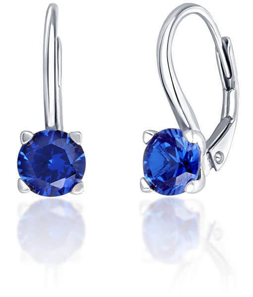 Silber Ohrringe mit blauen Zirkonen SVLE0503XF3M108