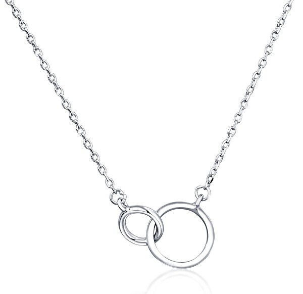 Stříbrný náhrdelník Propojené kruhy SVLN0333XH20000