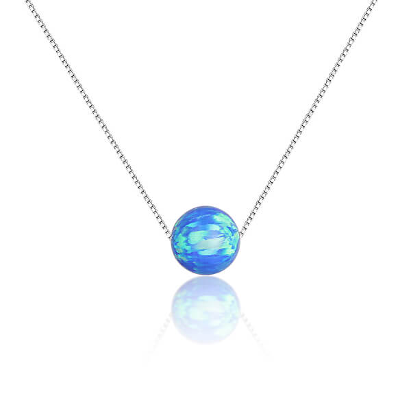 Collana in argento cn opale blu SVLN0166XF6O300