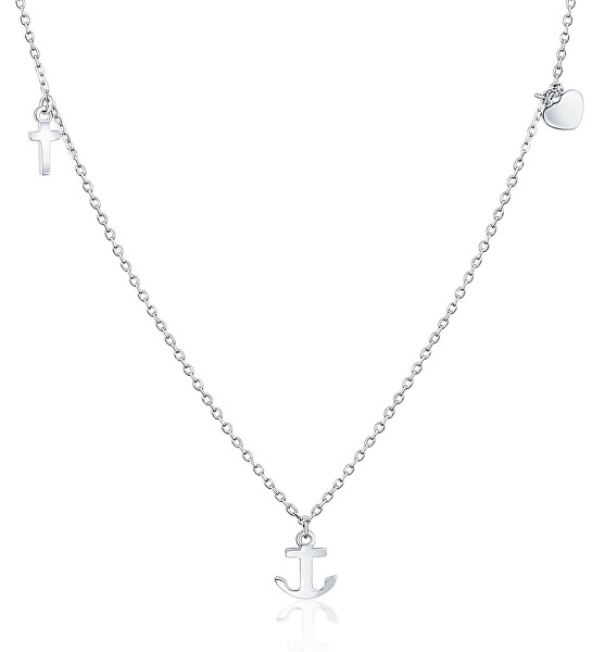 Stříbrný náhrdelník se symboly SVLN0334XH20000