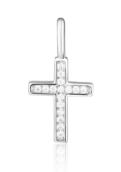Pandantiv din argint Cruce cu zirconi SVLP1099XH2BI00