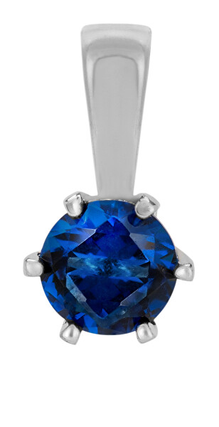 Silberanhänger mit blauem Zirkon SVLP0685XH2M100
