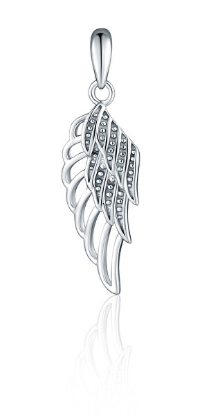 Pandantiv din argint cu zirconi Aripă de înger SVLP1143X61BI00