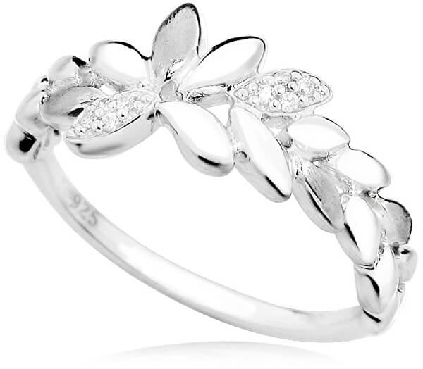 Stříbrný prsten s lístečky SVLR0139SH8BI