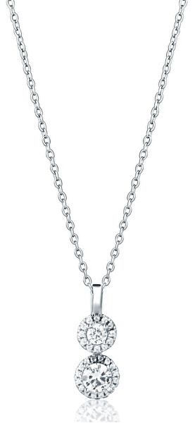 Trblietavý strieborný náhrdelník SVLN0710S75BI45
