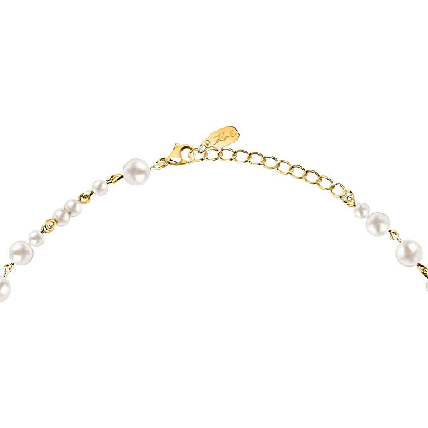 Elegantní náhrdelník s perlami a krystaly Pearl KLAYR17