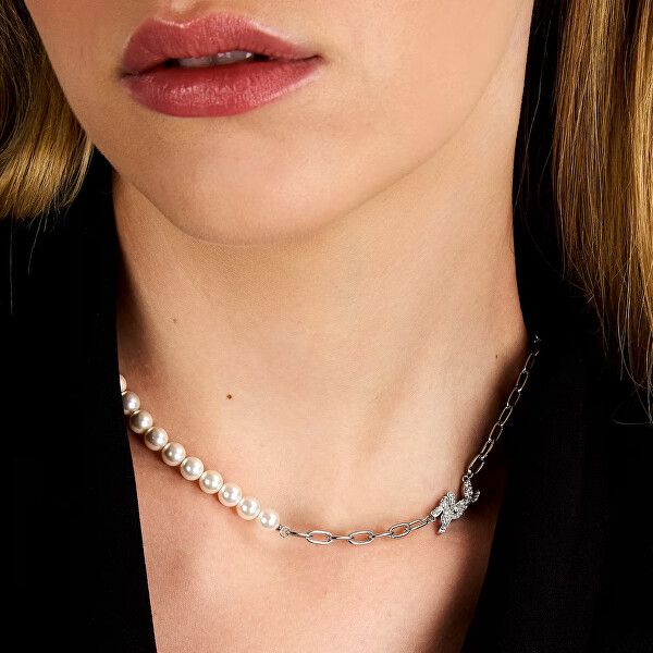 Fashion náhrdelník s černými perlami Pearl KLAYR02