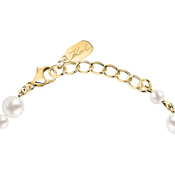 Elegantní náramek s perlami a krystaly Pearl KLAYR19