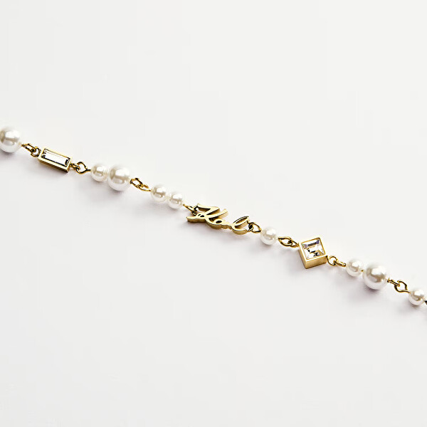 Elegantní náramek s perlami a krystaly Pearl KLAYR19
