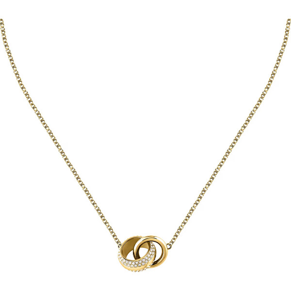 Elegantní pozlacený náhrdelník Bond Pave KLBJY02