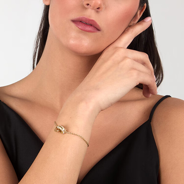 Elegantní pozlacený náramek Bond Pave KLBJY07