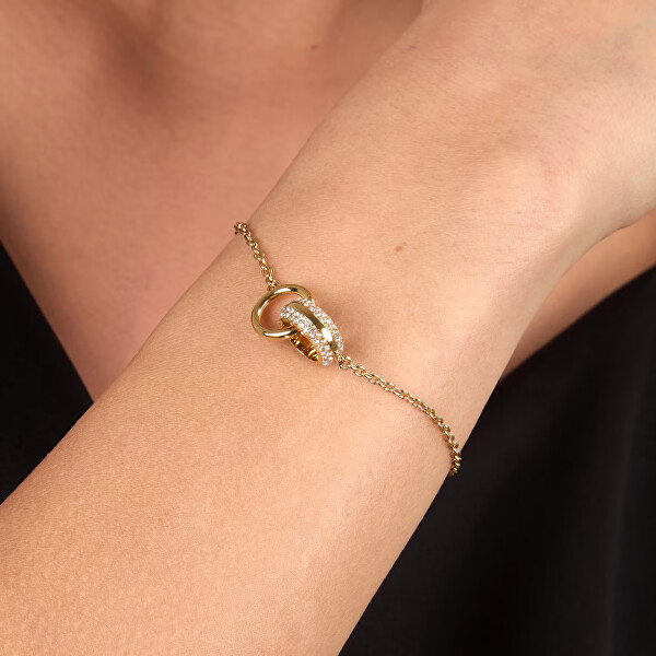 Elegantní pozlacený náramek Bond Pave KLBJY07