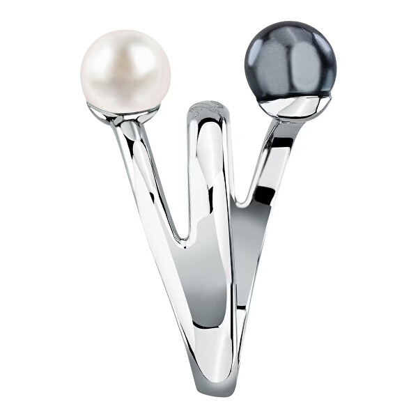 Elegantní prsten se syntetickými perlami Pearl KLAYR25