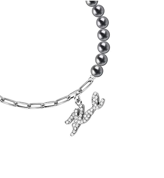 Ikonický náramek s černými perlami Pearl KLAYR10