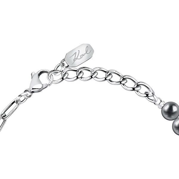 Ikonický náramek s černými perlami Pearl KLAYR10