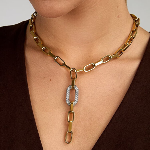 Pozlátený dámsky náhrdelník Chains KLARF01