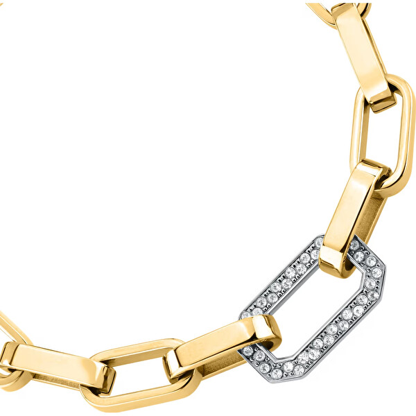 Výrazný pozlacený náramek pro ženy Chains KLARF03
