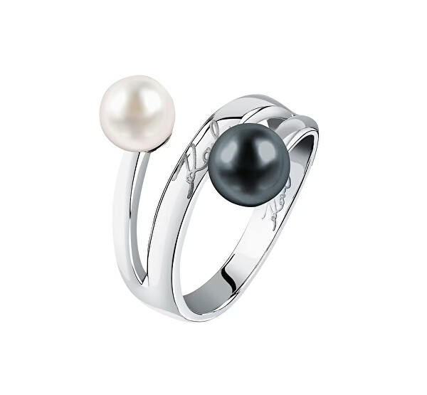 Elegantní prsten se syntetickými perlami Pearl KLAYR25