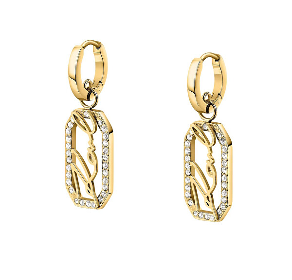 Fashion pozlacené visací náušnice Crystals KLAYC45