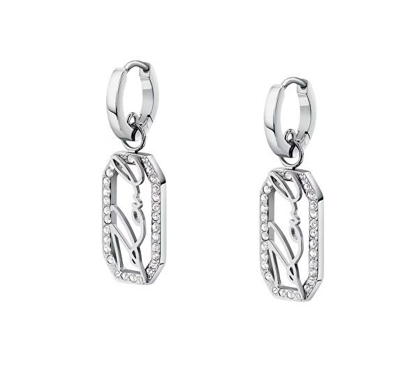 Fashion visací náušnice z oceli Crystals KLAYC46