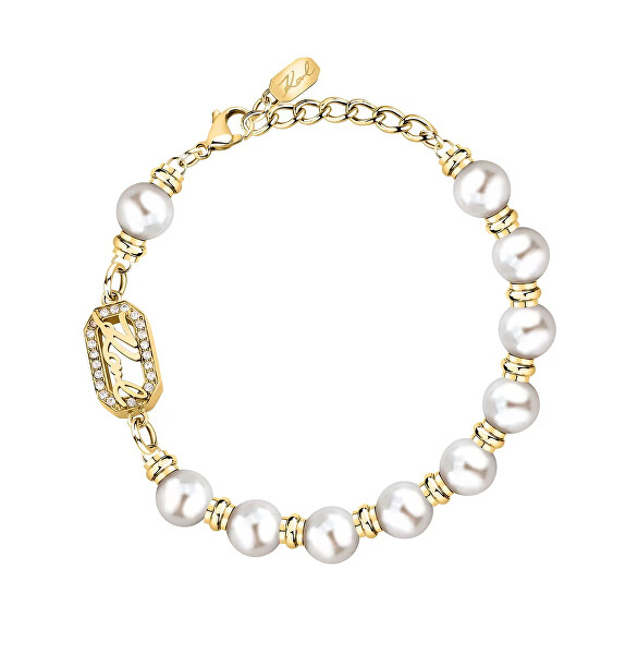 Luxusní náramek se syntetickými perlami Pearl KLAYR09