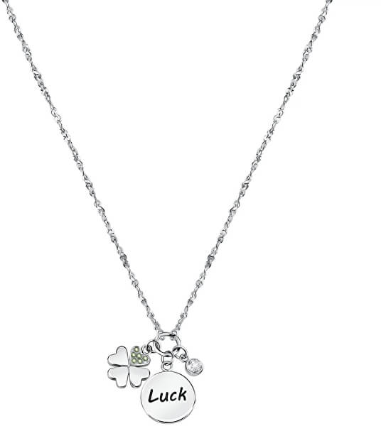 Dámský ocelový náhrdelník s přívěsky pro štěstí Friendship LPS05ARR63