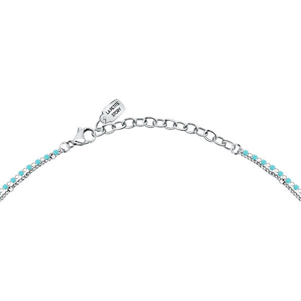 Dvojitý oceľový náhrdelník s korálkami Friendship LPS10ARR09