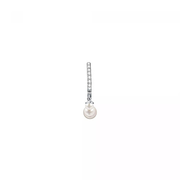 Elegante orecchino singolo in acciaio con perline LPS02AQM25