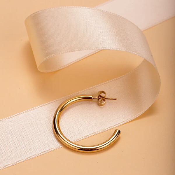 Elegantní pozlacená single náušnice LPS02AQM10/11