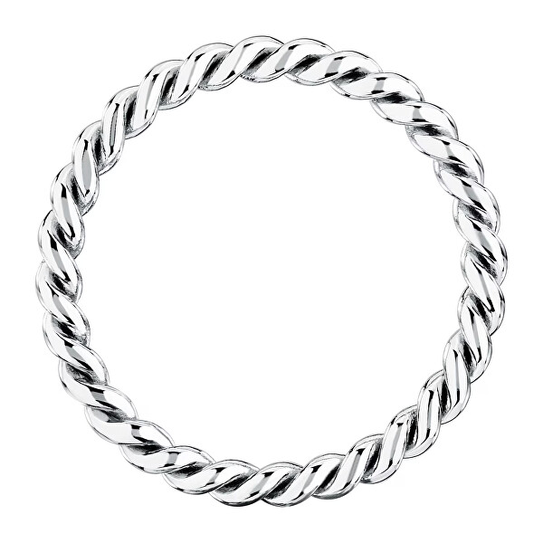 Minimalistický pozlacený prsten s pleteným designem Ring LPS03AVV1301