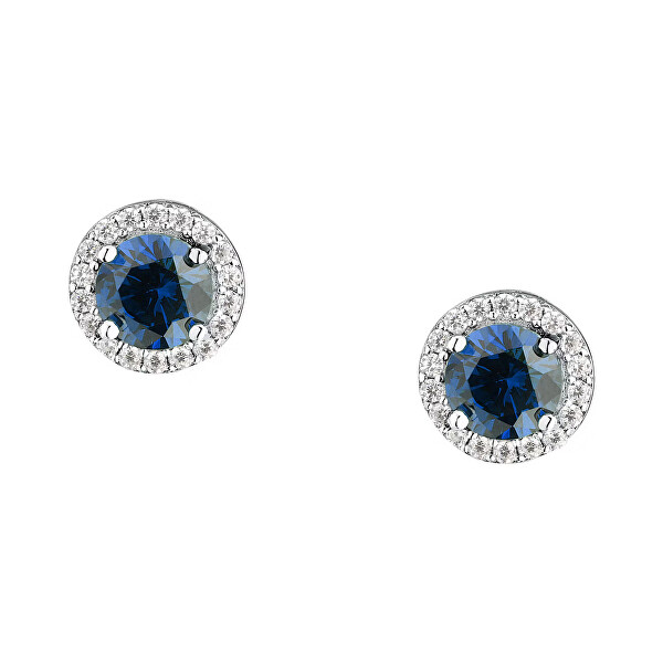 Elegantné strieborné náušnice s modrými zirkónmi Silver LPS01AWV04