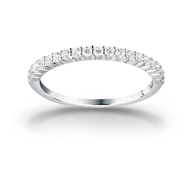 Elegantný strieborný prsteň so zirkónmi Silver LPS03AWV100