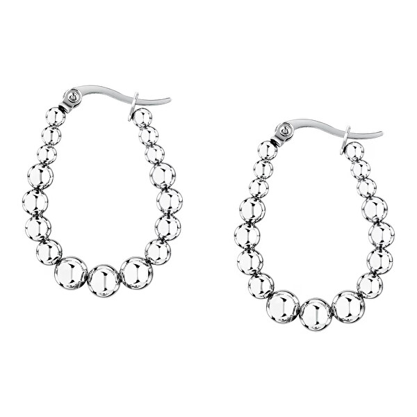Módní kruhové náušnice z oceli Earrings LPS01AYQ136
