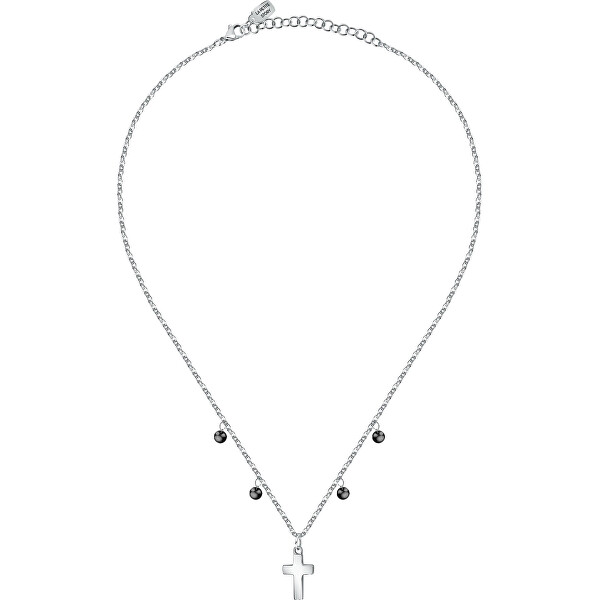 Nadčasový ocelový náhrdelník s přívěsky Family LPS10ASF07