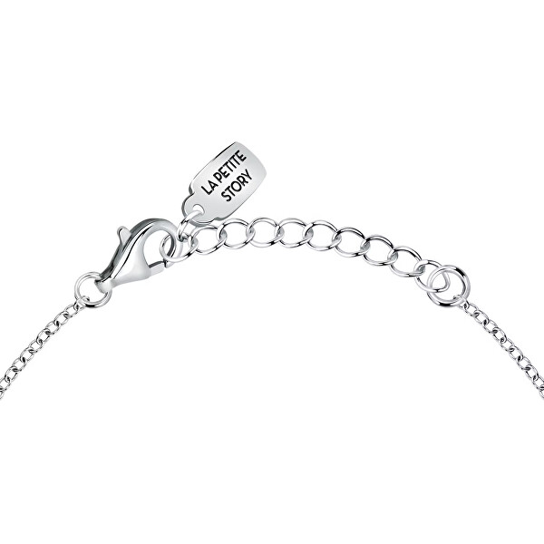 Tenero bracciale in argento con cuore trasparente Silver LPS05AWV54