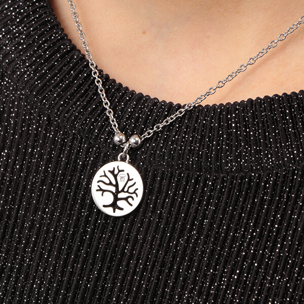Oceľový náhrdelník Strom života LPS10APX12