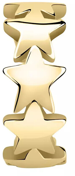 Cercel single placat cu aur cu steluțe  LPS02ARQ164