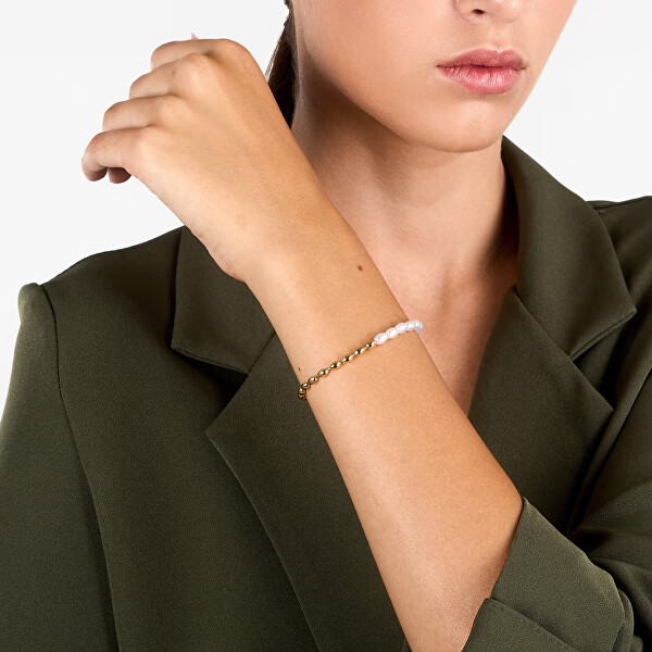 Pozlacený náramek s perličkami Pearl LPS05AZA01