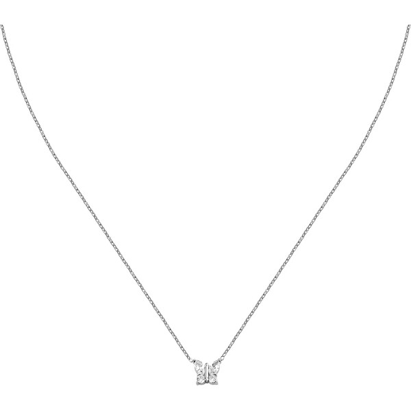 Půvabný ocelový náhrdelník Motýlek Friendship LPS10ARR112