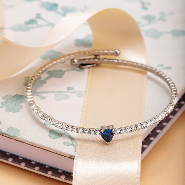 romantisches Armband mit blauem Herz LPS05ASD21